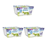 Nestlé Bébé P'tit Brassé Laitage Poire sans sucres ajoutés - dès 6 mois - 4 x 90g (Lot de 3)