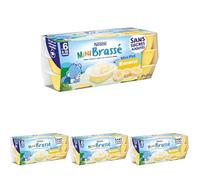 Nestlé Bébé - P'tit brassé mini Banane sans sucres ajoutés - dès 4/6 mois - 6 x 50g (Lot de 4)