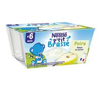 Nestlé Bébé P'tit Brassé Poire - Laitage dès 6 mois - 4 x 100g
