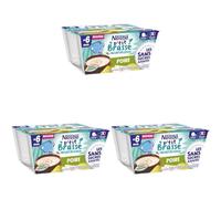 Nestlé Bébé P'tit Brassé Végétal Laitage Lait coco Poire sans sucres ajoutés - dès 6 mois - 4 x 90g (Lot de 3)