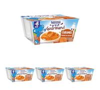 Nestlé Bébé P'tit Gourmand Caramel - Laitage dès 6 mois - 4 x 100g (4 Laitages) (Lot de 4)