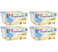 Nestlé Bébé - P'tit Gourmand Saveur Vanille - Laitage dès 6 mois - 4 x 100g (Lot de 4)
