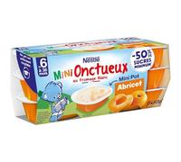 Nestlé Bébé - P'tit onctueux Croissance mini Abricot - dès 6 mois - 6 x 50g