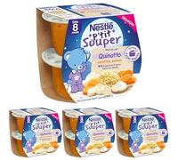 Nestlé Bébé - P'tit souper Quinotto Carottes Panais - dès 8 mois - 2 x 200g (Lot de 4)