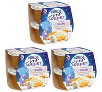 Nestlé Bébé P'tit Souper Risotto, Carottes, Champignons, dès 12 Mois, 2 x 200g (Lot de 3)