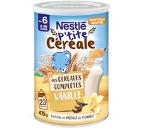 Nestlé Bébé P'tite céréale Vanille CEREALES COMPLETES - dès 6 mois - Boite de 415g