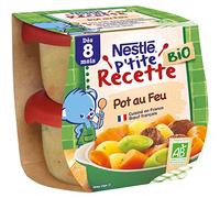 Nestlé Bébé - P'tite Recette Bio Plat complet Légumes du Pot au Feu Bio - dès 8 mois - 2 x 190g