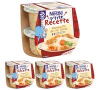 NESTLÉ BÉBÉ - P'TITE RECETTE BLANQUETTE DE RIZ DINDE DES 12 MOIS 2X200G (Lot de 4)