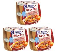 Nestlé Bébé P'tite Recette Légumes Bœuf Bourguignon - 2 x 200g - Dès 12 mois (Lot de 3)