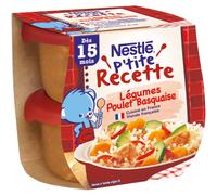 Nestlé Bébé P'tite Recette Poulet Basquaise - Plat complet dès 15 mois - 2 x 200g