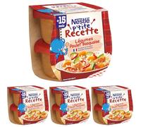 NESTLÉ BÉBÉ - P'TITE RECETTE LÉGUMES POULET BASQUAISE DES 15 MOIS 2X200G (Lot de 4)