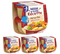 Nestlé Bébé - P'tite Recette - Petits Pots Bébé - Pot au Feu - Dès 8 mois - 2x200g (Lot de 4)