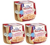 Nestlé Bébé - P'tite Recette - Spaghetti façon Carbonara - Dès 8 mois - Pack de 2x200g (Lot de 3)