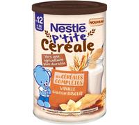 Nestlé Bébé - P'tites Céréales - vanille saveur biscuit - céréales complètes - dès 12 mois - 415g
