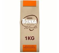 NESTLÉ BONKA - Café en Grains - Mélange Arabica et Robusta - Profil Rond et Intense avec des Notes Fruitées - Format Professionnel - 1kg