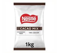 NESTLÉ Cacao Mix 1kg - Pour Préparer un Chocolat Chaud Instantané - Boisson Cacaotée Lactée à Mélanger avec de l'Eau - 14% de Cacao Certifié Rainforest Alliance - Format Pro - 50 Tasses - Sachet 1kg