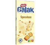 Nestlé Chocolat - Galak - Tablette de Chocolat Blanc avec Morceaux de Speculoos - Tablette de 100g