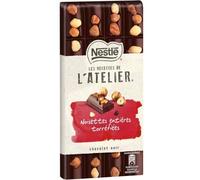 Nestlé Chocolat noir aux noisettes entières torréfiées - La tablette de 195g