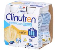 Nestlé Clinutren Boisson 2 Kcal Saveur Vanille 4x200 ml