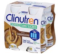 NESTLE Clinutren Boisson Sans Sucres Capuccino Bouteilles 4x200 ml