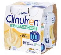 NESTLE Clinutren Boisson Sans Sucres Vanille Bouteilles 4x200 ml