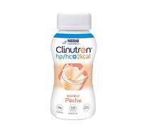 Nestlé Clinutren HP HC+ Mélange de Protéines Pêche - Lot de 4 bouteilles de 200 mL