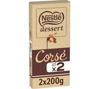 Nestlé Dessert - Chocolat Corsé 64% de Cacao Lot de 2 tablettes - 400g