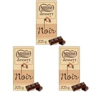 Nestlé Dessert - Chocolat Noir à Pâtisser - Tablette de 205g (Lot de 3)