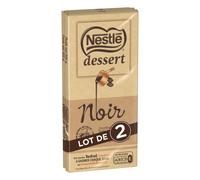 Nestlé Dessert - Chocolat Noir - Tablette de 205 g - Lot de 2