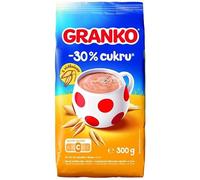 Nestlé Granko Moins de sucre, boisson instantanée au cacao avec avoine, 6 × 300 g (1,8 kg)