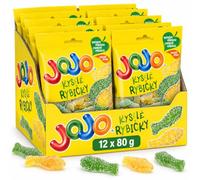 Nestlé JOJO Kyselé rybičky, poissons gélifiés acidulés, 12 × 80 g