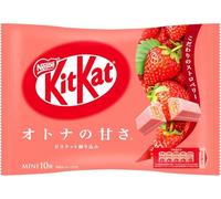 NESTLÉ KitKat Mini Barre de Chocolat Adulte Sucré Fraise 10pcs