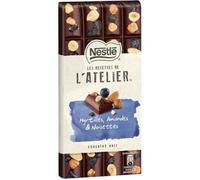 Nestlé Les Recettes de l’Atelier Myrtilles Amandes & Noisettes Chocolat Noir 195g (lot de 4)