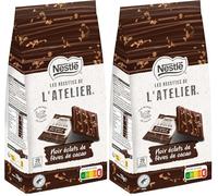 Nestlé Les Recettes de L'Atelier - Carrés dégustation Noir éclat de fève de cacao - 176g (Lot de 2)