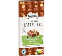 NESTLE LES RECETTES DE L'ATELIER - Gourmands Lait Noisettes Entières Torréfiées 170G - Lot De 4