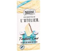 Nestlé Les Recettes de L'Atelier - Tablette Chocolat Blanc et Lait Fondant Coco - 130g