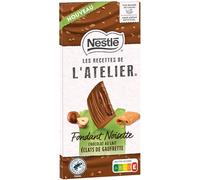 Nestlé Les Recettes de L'Atelier - Tablette Chocolat Lait Fondant Noisette - 130g
