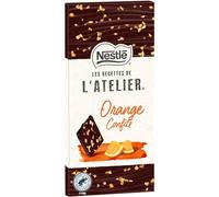 Nestlé Les Recettes de L'Atelier - Tablette Chocolat Noir Orange Confite - 100g