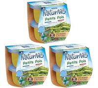 Nestlé Naturnes Petits Pots Bébé Petits Pois - Dès 4/6 mois - 2x130g (Lot de 3)