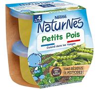 Nestlé Naturnes Petits Pots Bébé Petits Pois - Dès 4/6 mois - 2x130g (Lot de 6)