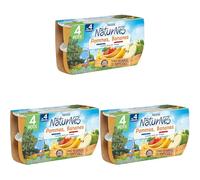 Nestlé Naturnes Purée de Fruits Bébé Pommes Bananes - Dès 4/6 mois - 4x130g (Lot de 3)