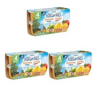 Nestlé Naturnes Purée de Fruits Bébé Pommes, Coings - Dès 4/6 mois - 4x130g (Lot de 3)