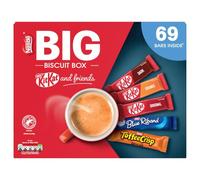 Nestlé Nestlé - Kitkat et ses amis Grande boîte à biscuits | 69 x barres de biscuits au chocolat - KitKat, ruban bleu, caramel croustillant | Boîte de chocolat en vrac 1.357kg