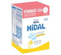 Nestlé Nidal 1 Lait en Poudre 1er Âge pour Bébé - de la Naissance à 6 Mois - Bag in Box de 2 Sachets de 600g