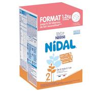 Nestlé Nidal 2 Lait bébé 2ème âge en poudre de 6 à 12 mois - Bag in Box de 2 sachets de 600g