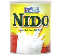 Nestlé Nido Poudre de lait entier - Crème instantanée pour café et thé, enrichie en vitamines et minéraux, sans conservateurs ni colorants - Boîte de 400g