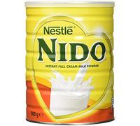 Nestlé Nido Poudre de lait entier - Crème instantanée pour café et thé, enrichie en vitamines et minéraux, sans conservateurs ni colorants - Boîte de 900 g