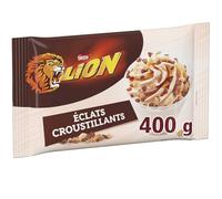 NESTLÉ PROFESSIONAL LION Topping | Brisures LION | Eclats Croustillants Biscuités Avec Chocolat au Lait et Eclats de Caramel | Cacao Certifié Rainforest Alliance | Pour agrémenter Vos desserts | 400g