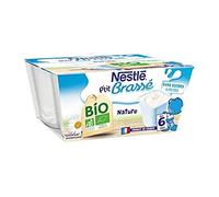 NESTLÉ P'tit Brassé Bio Nature - 4x90 g - Des 4/6 mois