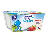 NESTLE P'tit brassé fraîches lactées de 6 mois couplé. 4x100g 400g